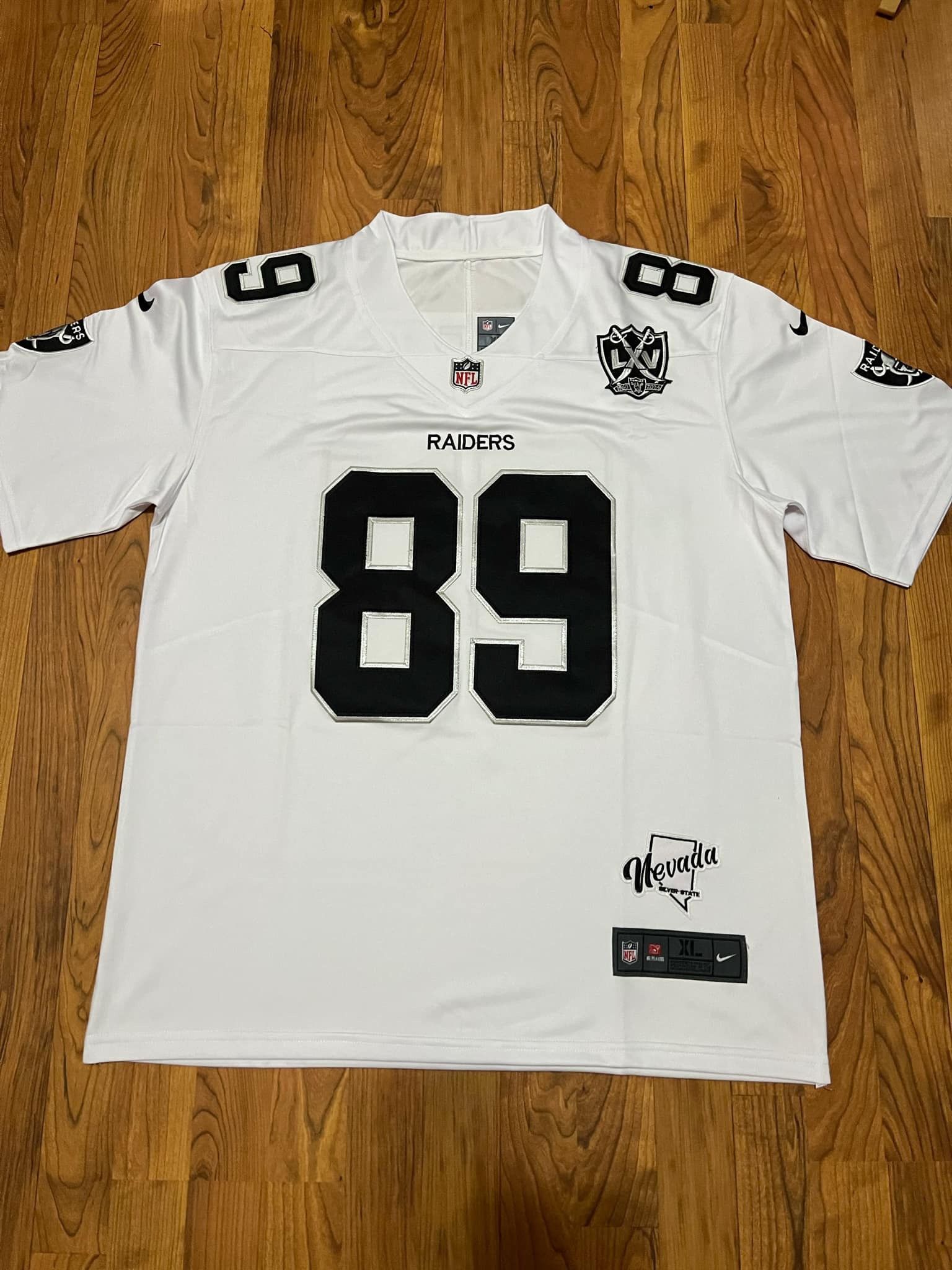 Las Vegas Raiders Custom White & Black Brock Bowers Stitched Jerseys