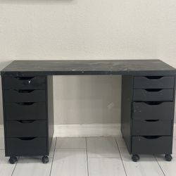 Black Ikea alex desk