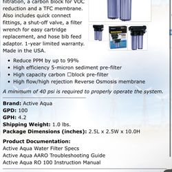 Reverse Osmosis System 