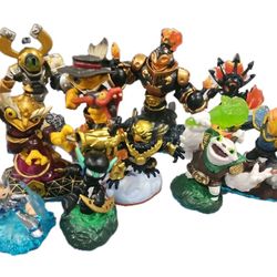 Skylanders Figure Lot Of 10 Bundle – Mixed Characters & Elements – Trap Team, Swap Force