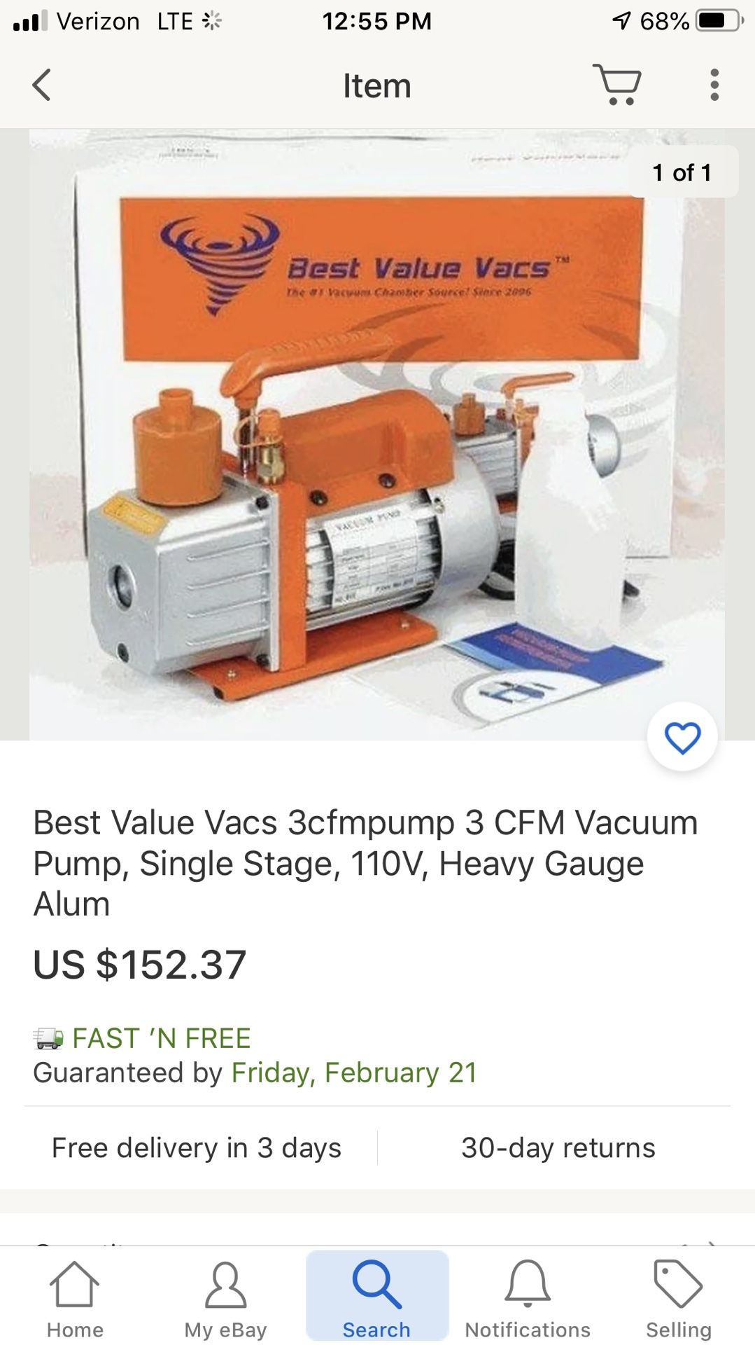 Value Vacs Vacuum Pump, Degassing Chamber and Resin Trap Combo