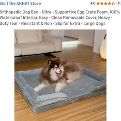 NEW LARGE COMFORTABLE DOG BED 