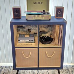 Coastal Retro Record Cube