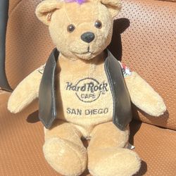 Hard Rock Cafe Live Laugh Rock San Diego Plush Leather Vest Tattoos Purple Hair