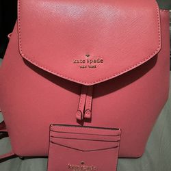 Kate Spade Medium Leather Backpack & Cardholder