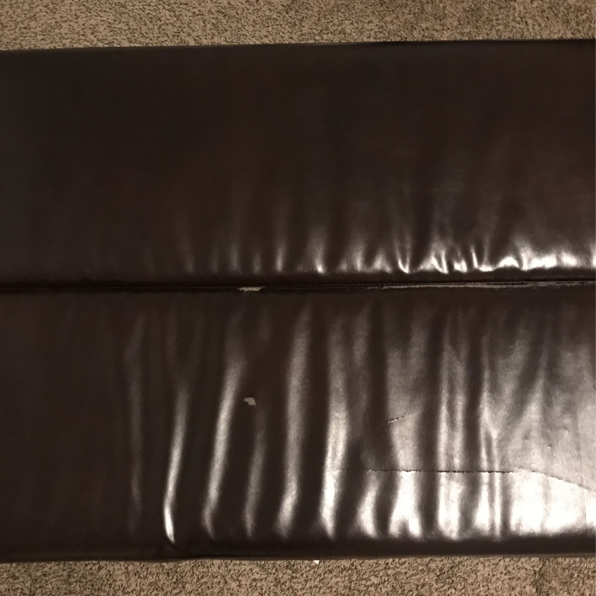 Brown Leather Bench/Pull Out Couch!!!.