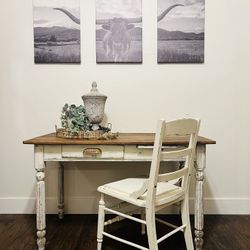 Vintage Desk With Chair