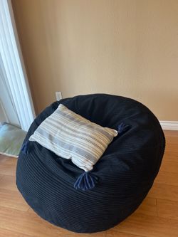 Blue bean bag chair