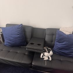 Futon couch black