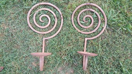Wrought iron candle holders