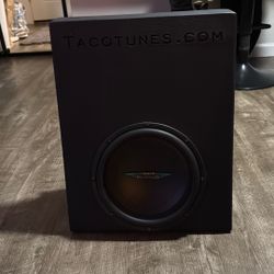 TacoTunes Custom box and 8 inch Image Dynamics Subwoofer