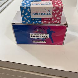 Gender Reveal Golf Balls And Baseball 