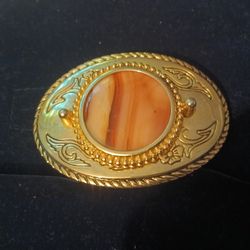 Vintage Stone Belt Buckle 