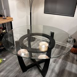 Glass Top Circular Table