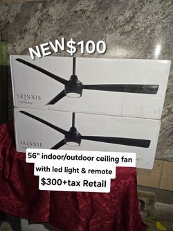 New 56" oil rubbed bronze ceiling fan with led light and remote $300+tax retail