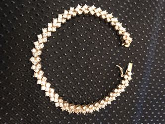Cubic zirconia bracelet in Vermeil
