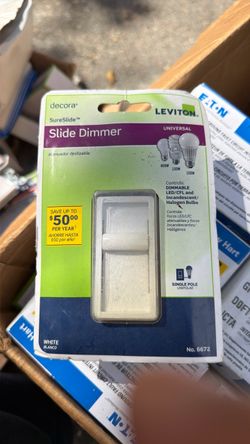 SureSlide Dimmer Switch for Dimmable LED, Halogen and Incandescent Bulbs - White 6672-1LW