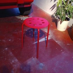 Small Red Stool by IKEA