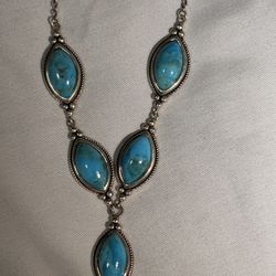 Stauer Silver Plated Real Sedona Turquoise 20" Necklace