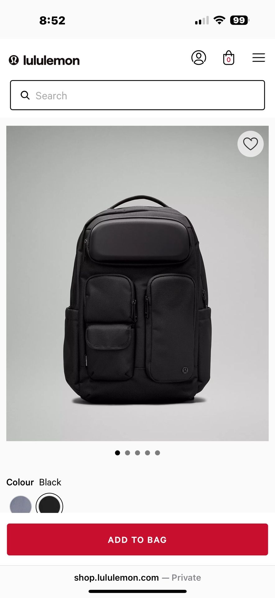 Lululemon Cruiser Backpack 23L Water Repellant