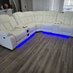Seccional Reclinable Led Electrico 