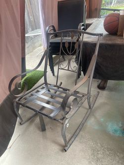 2 metal basket chairs