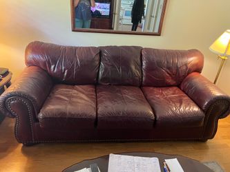 Leather Sofa w bed
