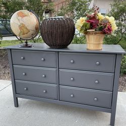 Gray Wood Dresser Chest of Drawers Furniture 