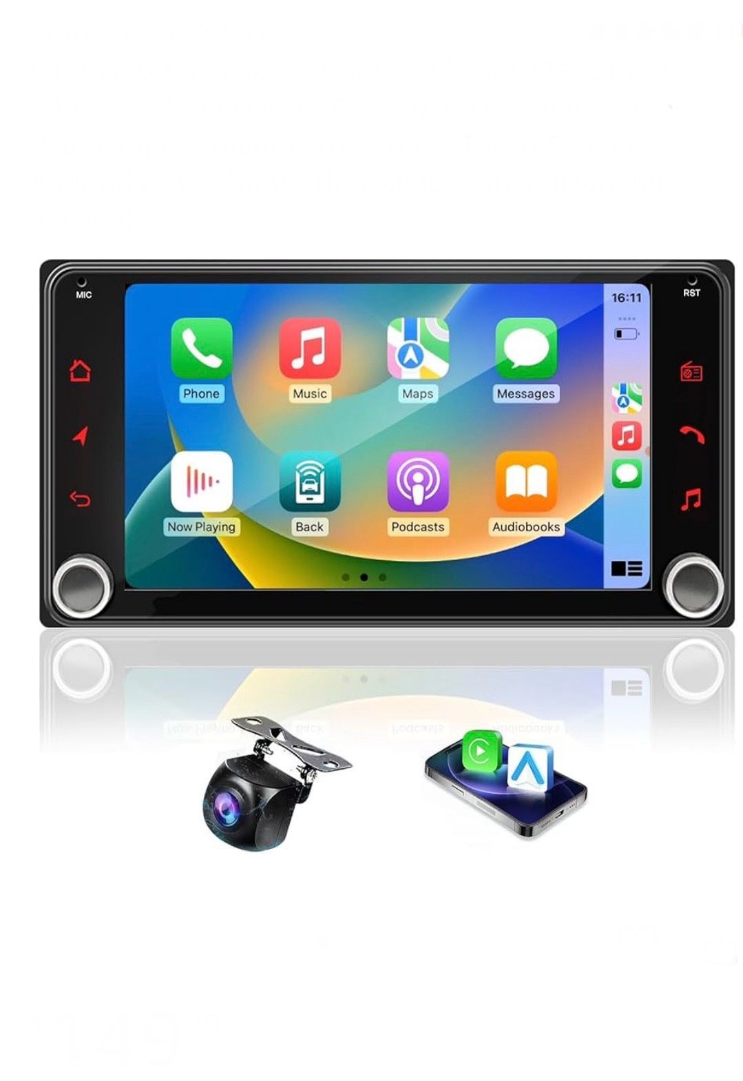 7” Car Radio for Toyota 4Runner 1, Camry 1,FJ Cruiser 2003-2010 Upgrade Stereo Radio Replacement with CarPlay Touch Screen Android Aut