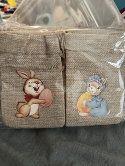 Easter Burlap Bags