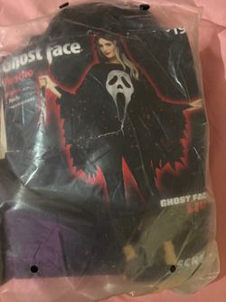 Ghost Face Halloween Costume Poncho