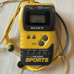 Vintage Rare Sony Walkman Radio From 90s With Original Headphones