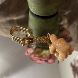 Cute!!! Adorable! Solid Stone Turtle Key Chain /Purse Charm 