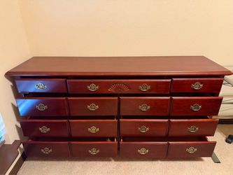 Cherry Wood Double Dresser