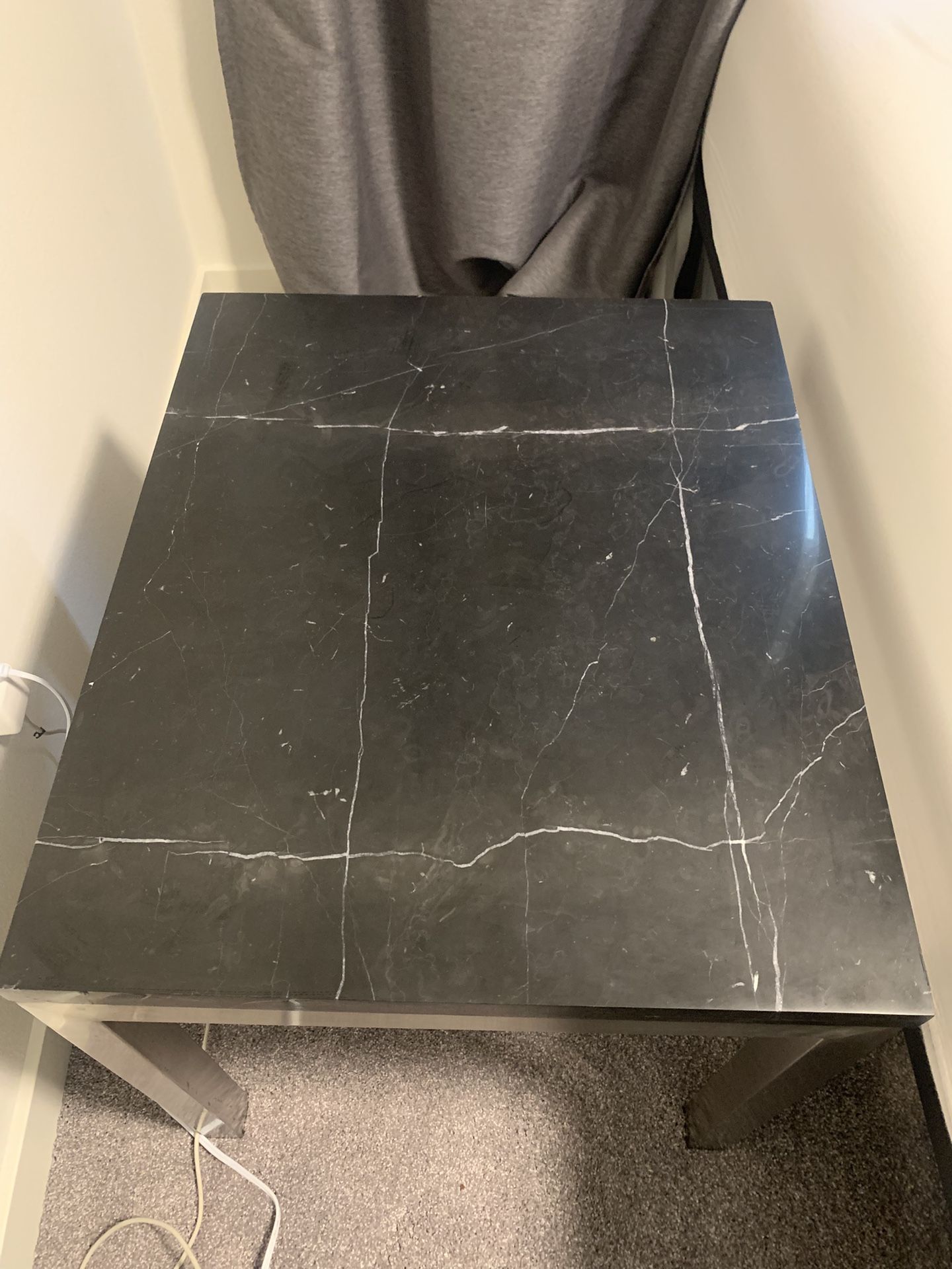 Black Marble Tabletop - Side Table