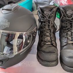 HARLEY DAVIDSON HELMET  Modular HD-H24 Men's ((Size XXL)) & Harley-Davidson Men's  Motorcycle Boots ((SIZE 12)) & T-Bag Motorcycle Backpack 