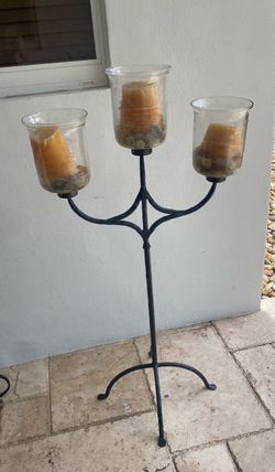 Wrought Iron Floor Standing Candelabra