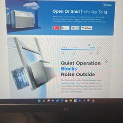 Smart Window Air Conditioner with 8000 Cooling BTU, 120 Volts, Sleep Mode, Connects with Amazon Alexa, Connects with Google Assistant, Digital Thermos