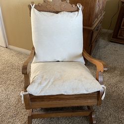 Antique Rocking Chair With Cushions