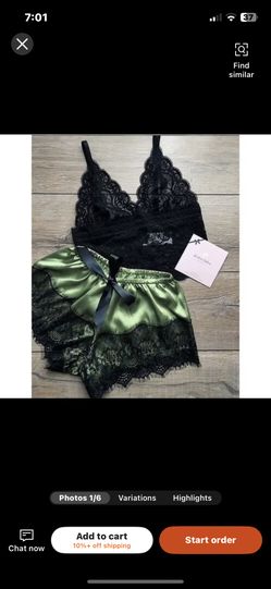 Soft Satin Pajamas Set – Comfortable Lingerie Shorts Sleepwear 