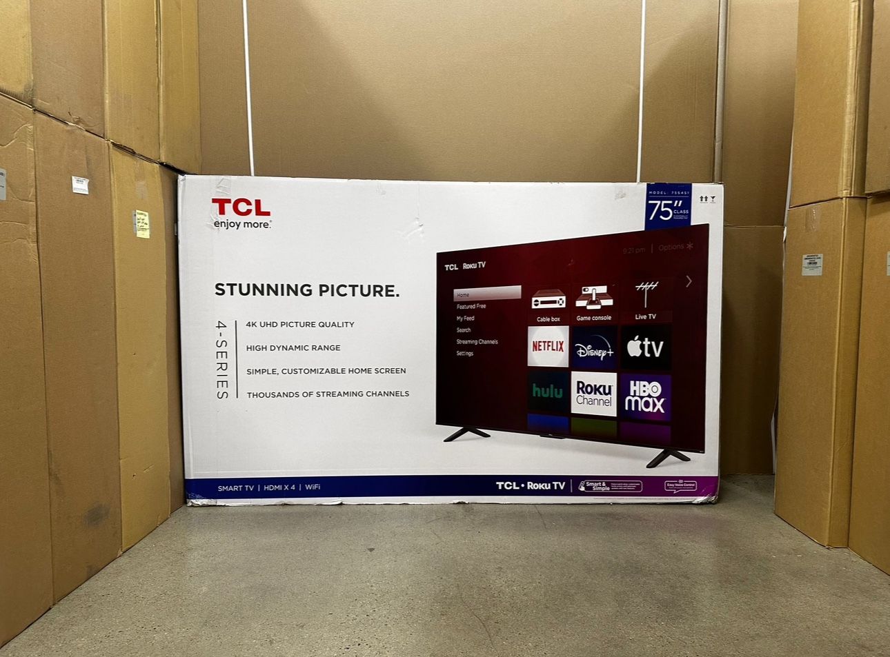 75” TCL Smart 4k Roku Led Tv 