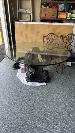 Glass dining room set