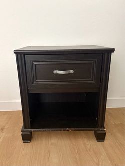 Dark Wood Nightstand