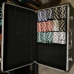 Poker Chips and Case