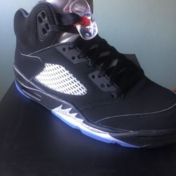 Men’s Air Jordan Retro 5 Metallic Silver/Black