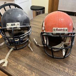 Two Youth Football (Riddell And Air) Helmets 