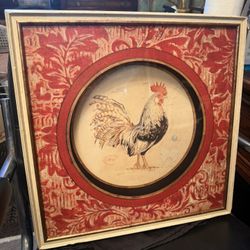 Shadowbox Art Chicken 17 X 17