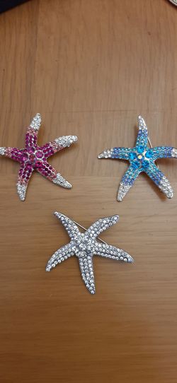 Sparkly Starfish Brooch $10 each