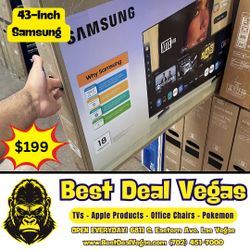 43” Samsung Crystal UHD 4K Smart TV