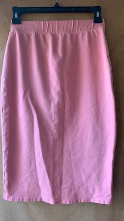 Pink midi skirt